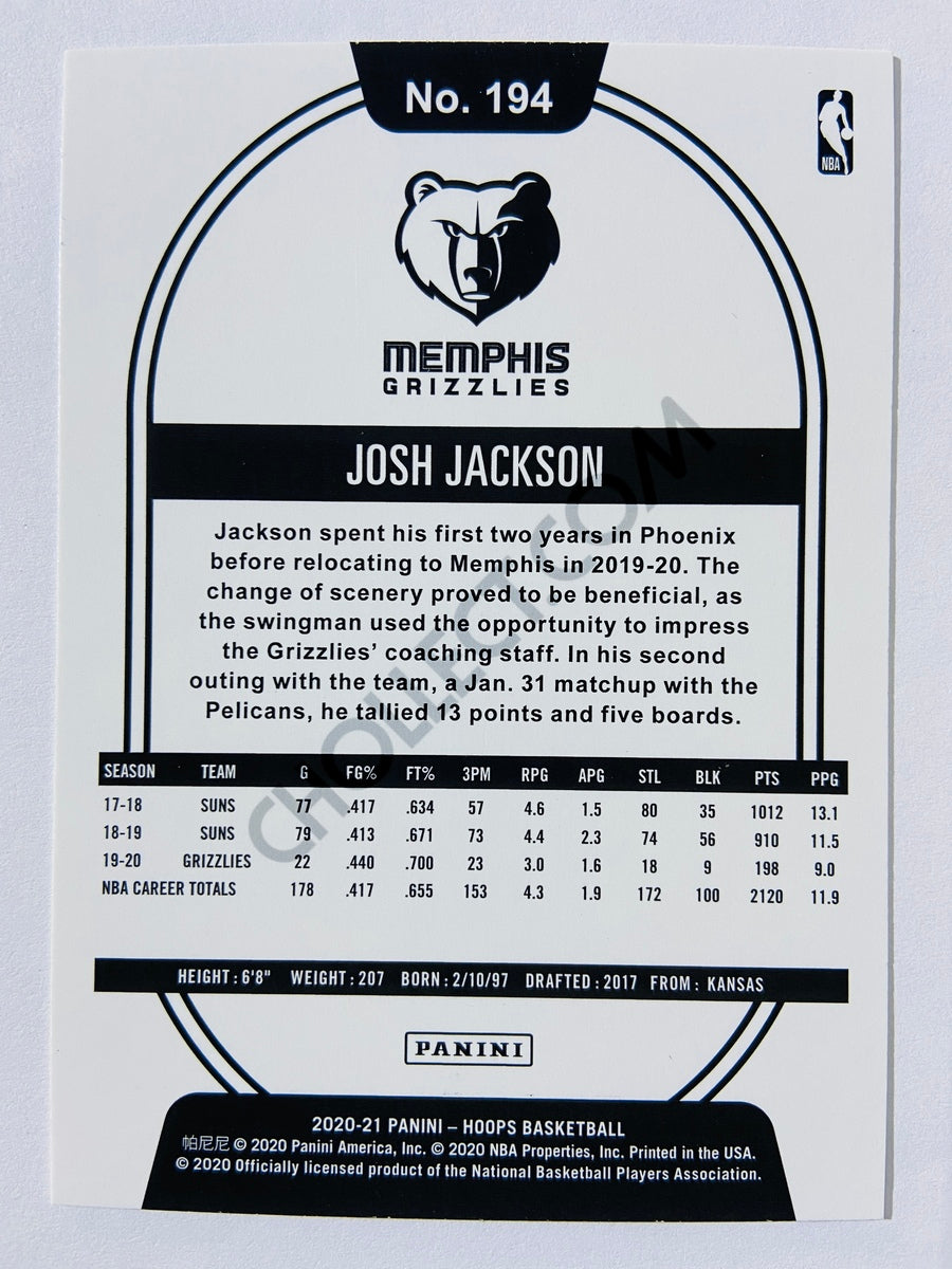 Josh Jackson - Memphis Grizzlies 2020-21 Panini Hoops #194
