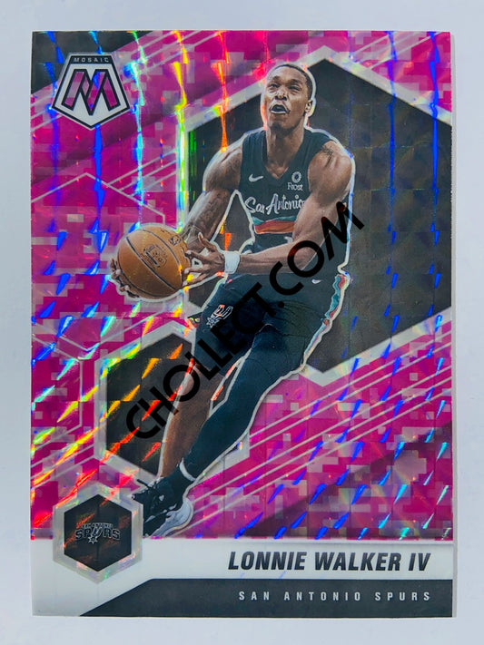 Lonnie Walker IV – San Antonio Spurs 2020-21 Panini Mosaic Pink Camo Parallel #79