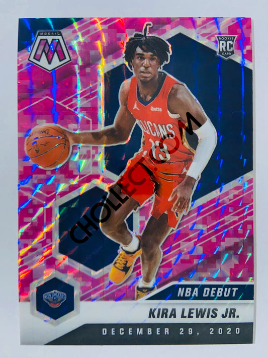 Kira Lewis Jr. - New Orleans Pelicans 2020-21 Panini Mosaic NBA Debut Pink Camo Parallel RC Rookie #280