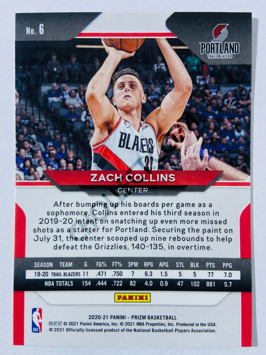 Zach Collins - Portland Trail Blazers 2020-21 Panini Prizm #6