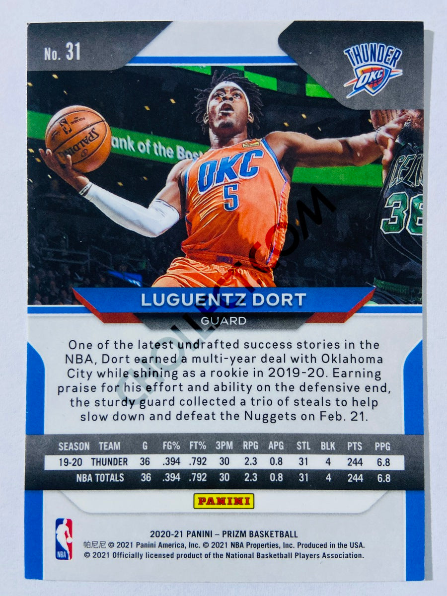 Luguentz Dort - Oklahoma City Thunder 2020-21 Panini Prizm #31