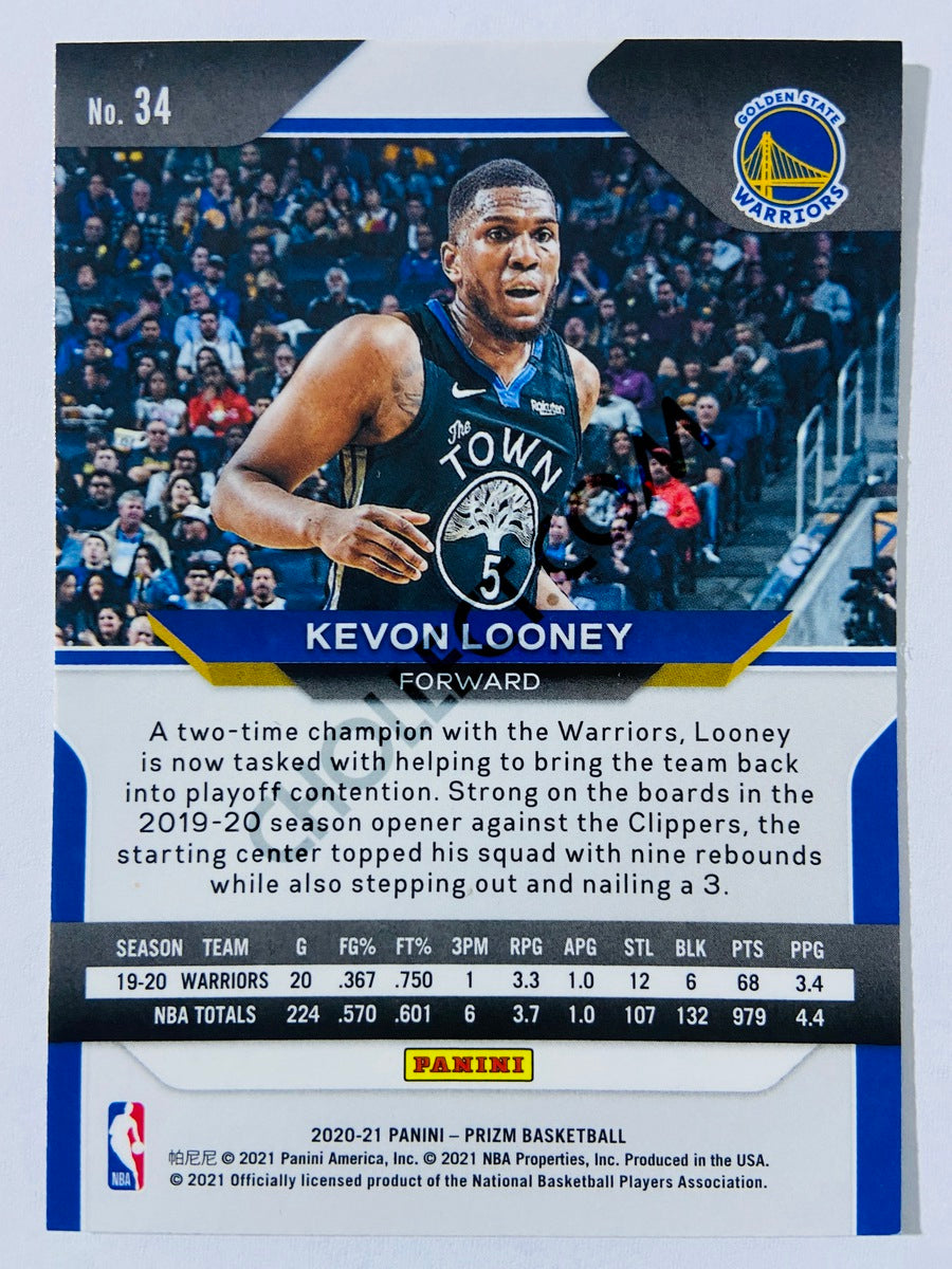 Kevon Looney - Golden State Warriors 2020-21 Panini Prizm #34