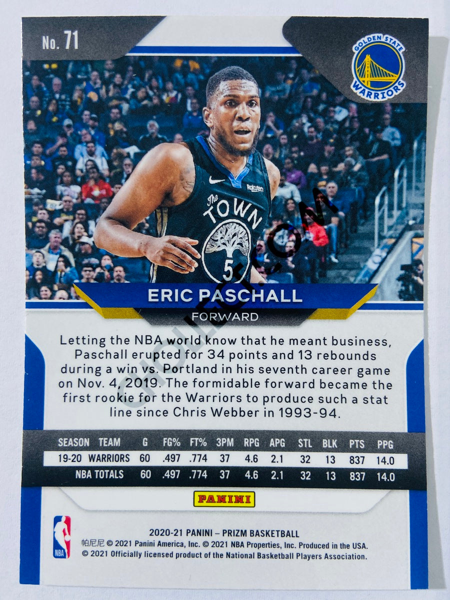 Eric Paschall - Golden State Warriors 2020-21 Panini Prizm #71