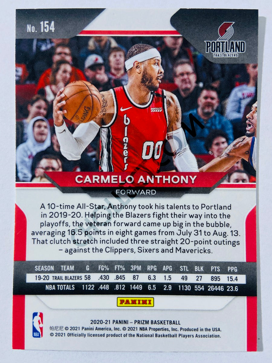 Carmelo Anthony - Portland Trail Blazers 2020-21 Panini Prizm #154