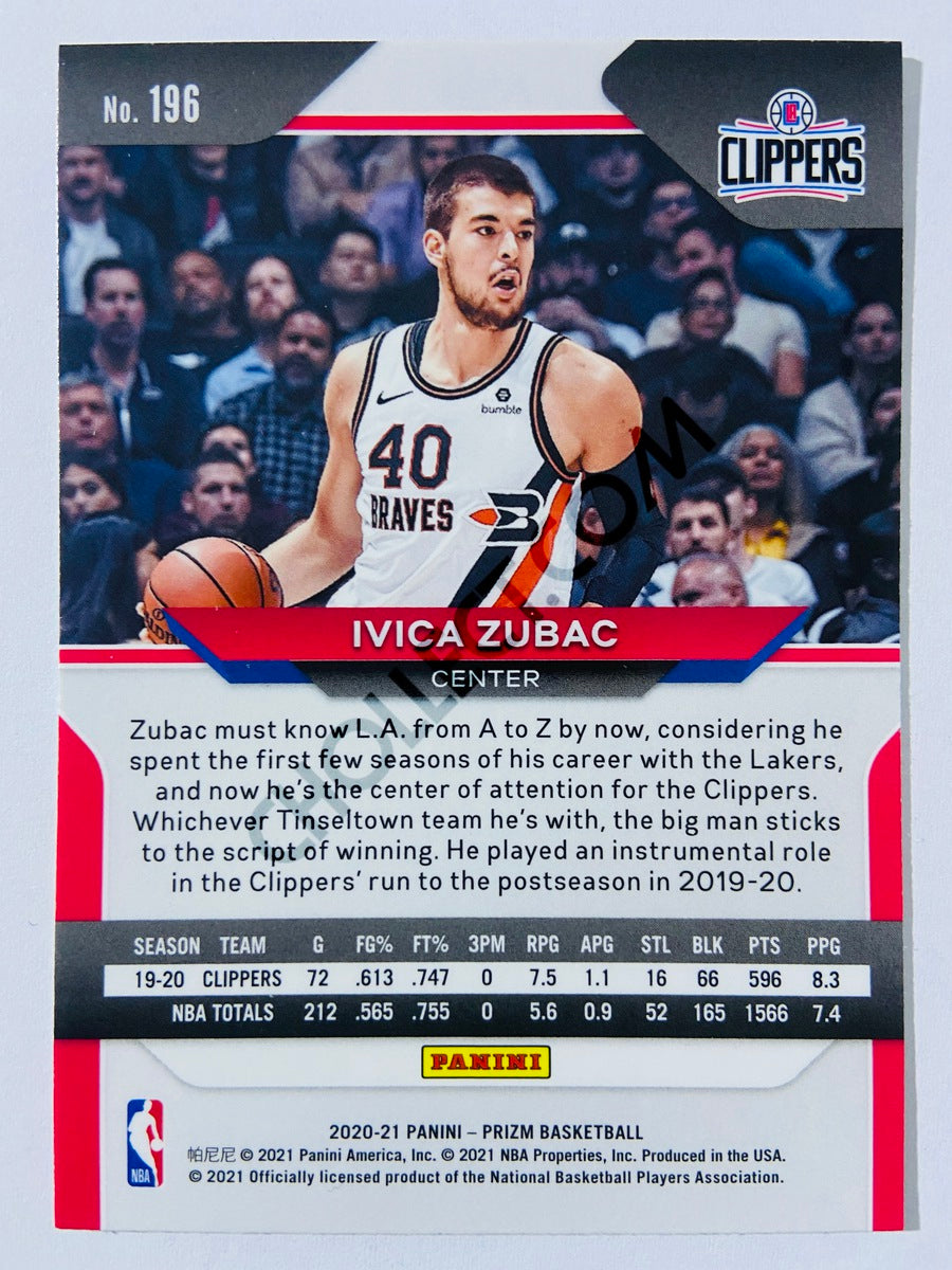 Ivica Zubac - Los Angeles Clippers 2020-21 Panini Prizm #196