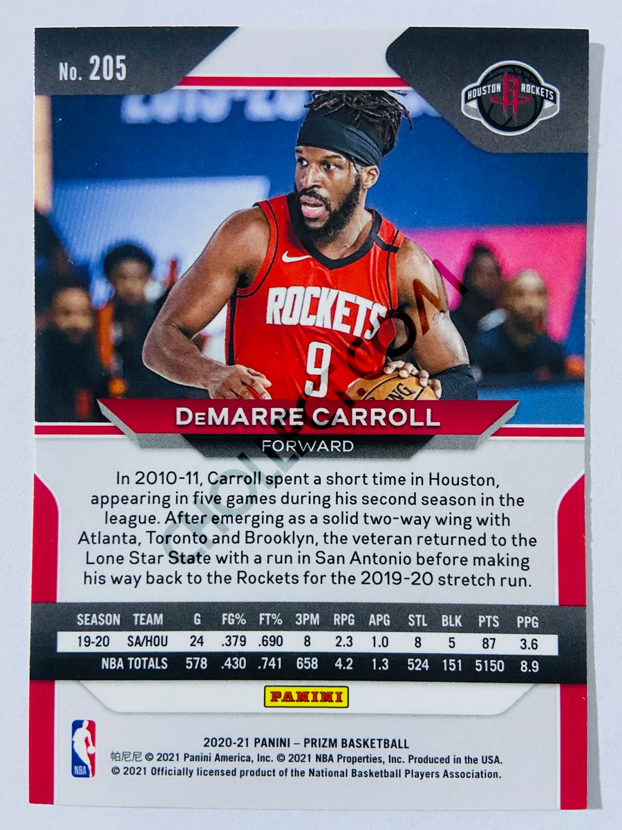 DeMarre Carroll - Houston Rockets 2020-21 Panini Prizm #205