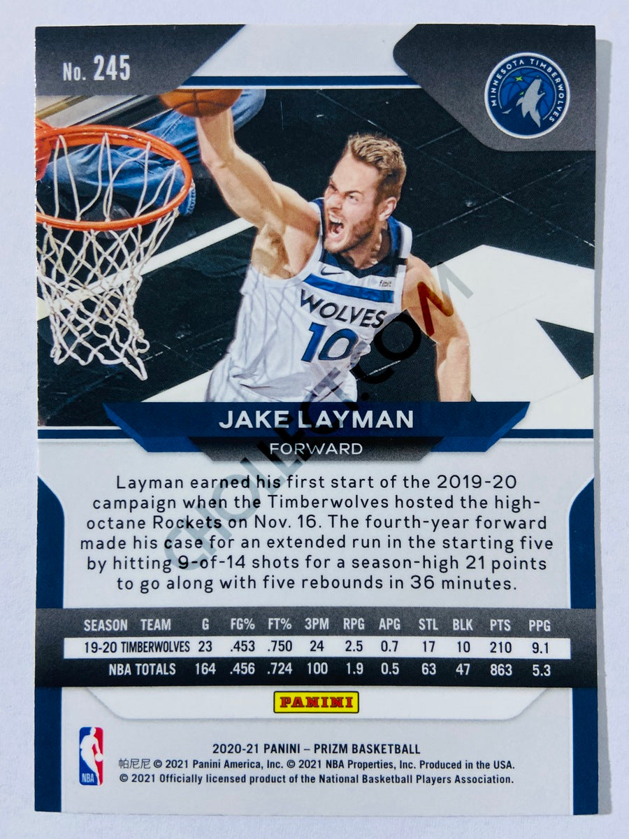 Jake Layman - Minnesota Timberwolves 2020-21 Panini Prizm #245
