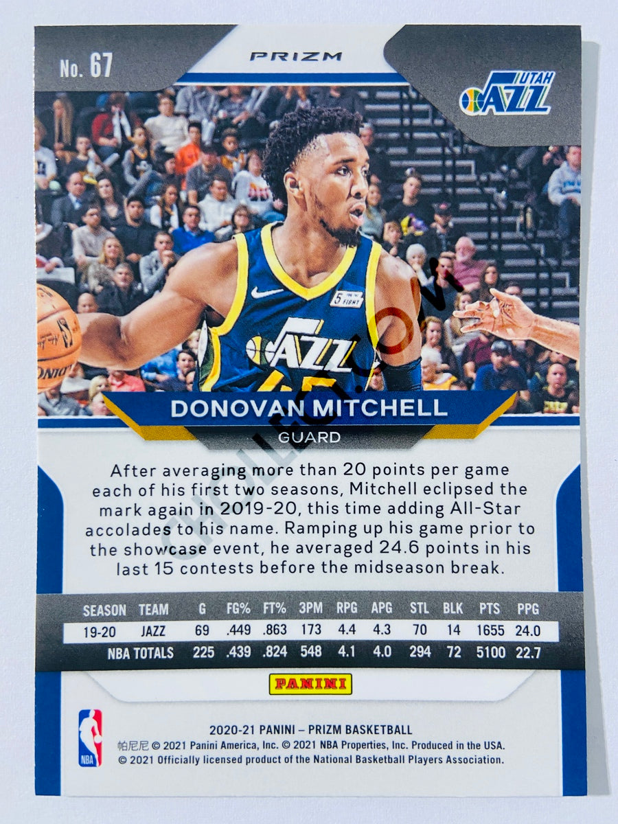 Donovan Mitchell - Utah Jazz 2020-21 Panini Prizm Green Prizm Parallel #67