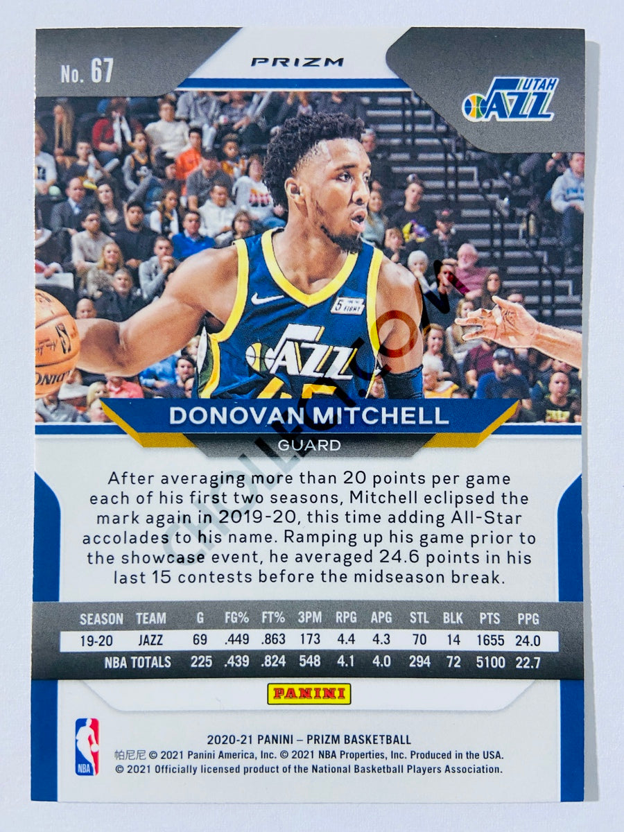 Donovan Mitchell - Utah Jazz 2020-21 Panini Prizm Red Ice Prizm Parallel #67