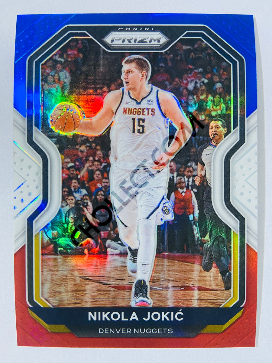 Nikola Jokic - Denver Nuggets 2020-21 Panini Prizm Red White Blue Parallel #114