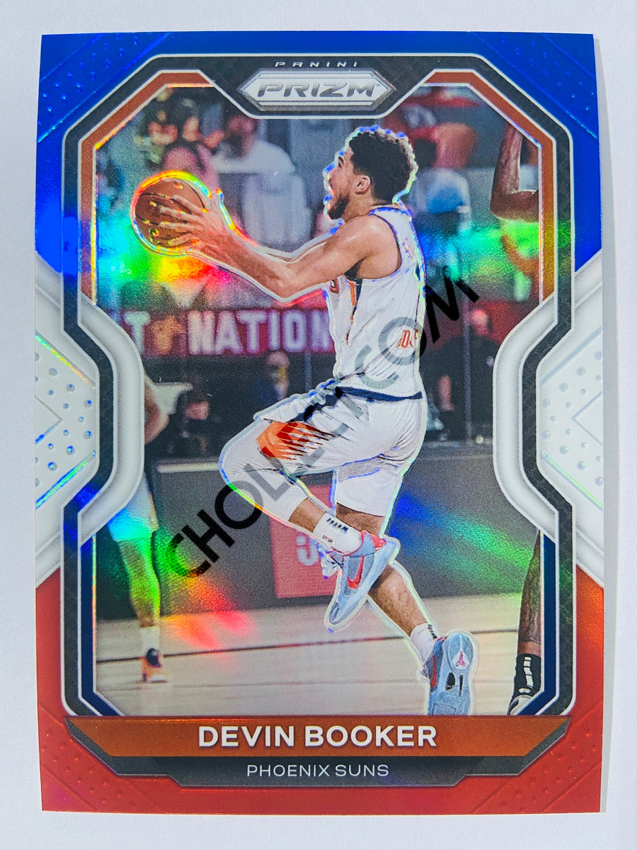 Devin Booker - Phoenix Suns 2020-21 Panini Prizm Red White Blue Parallel #214