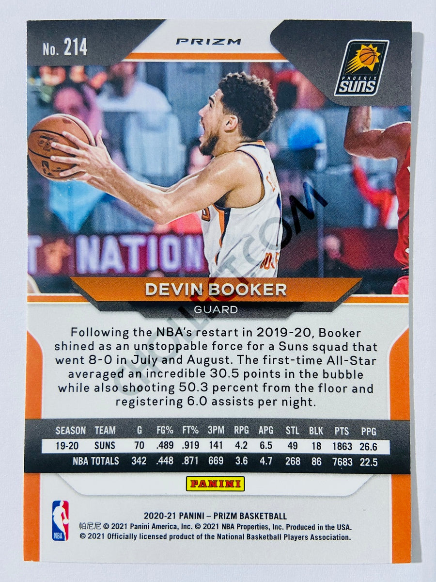Devin Booker - Phoenix Suns 2020-21 Panini Prizm Red White Blue Parallel #214