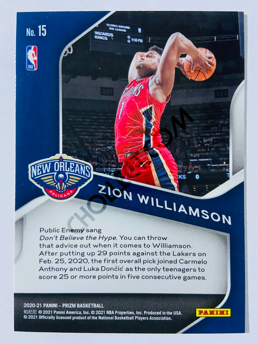 Zion Williamson - New Orleans Pelicans 2020-21 Panini Prizm Dominance #15