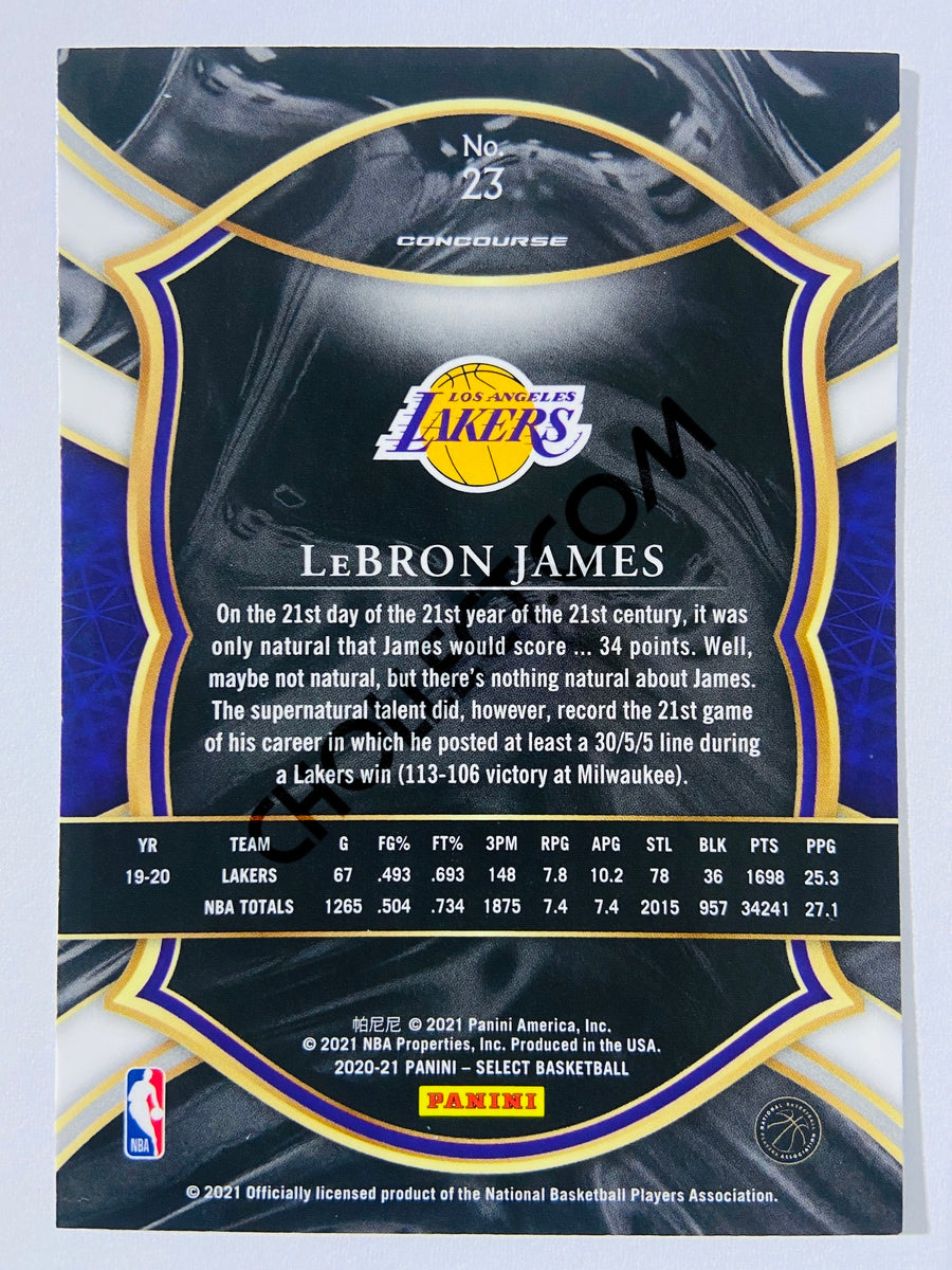LeBron James - Los Angeles Lakers 2020-21 Panini Select Concourse #23