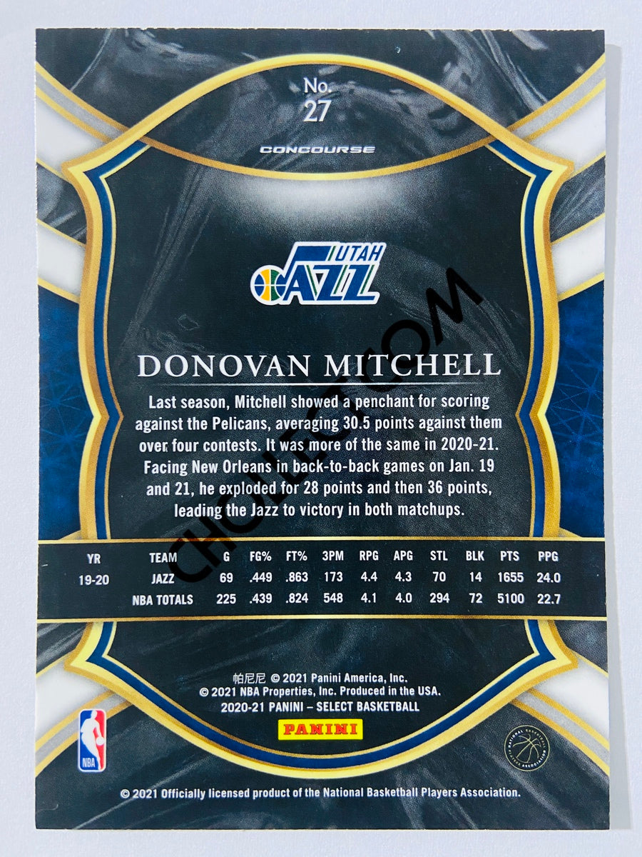 Donovan Mitchell - Utah Jazz 2020-21 Panini Select Concourse Blue Retail #27