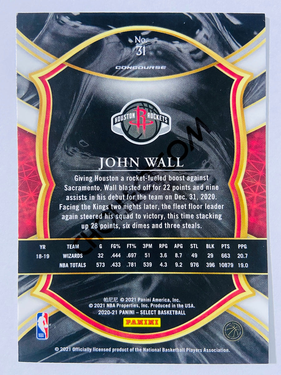 John Wall - Houston Rockets 2020-21 Panini Select Concourse Blue Retail #31