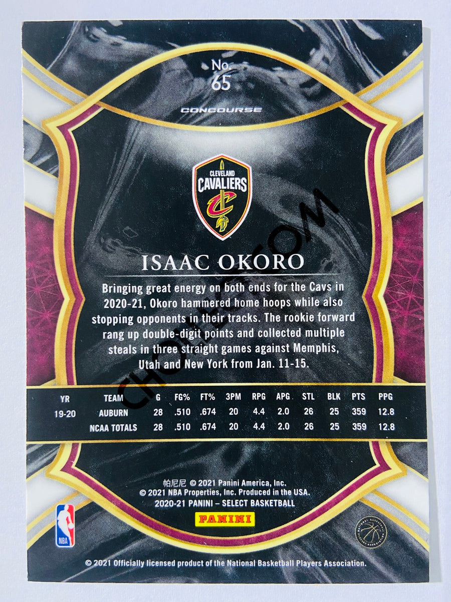 Isaac Okoro - Cleveland Cavaliers 2020-21 Panini Select Concourse Blue Retail RC Rookie #65