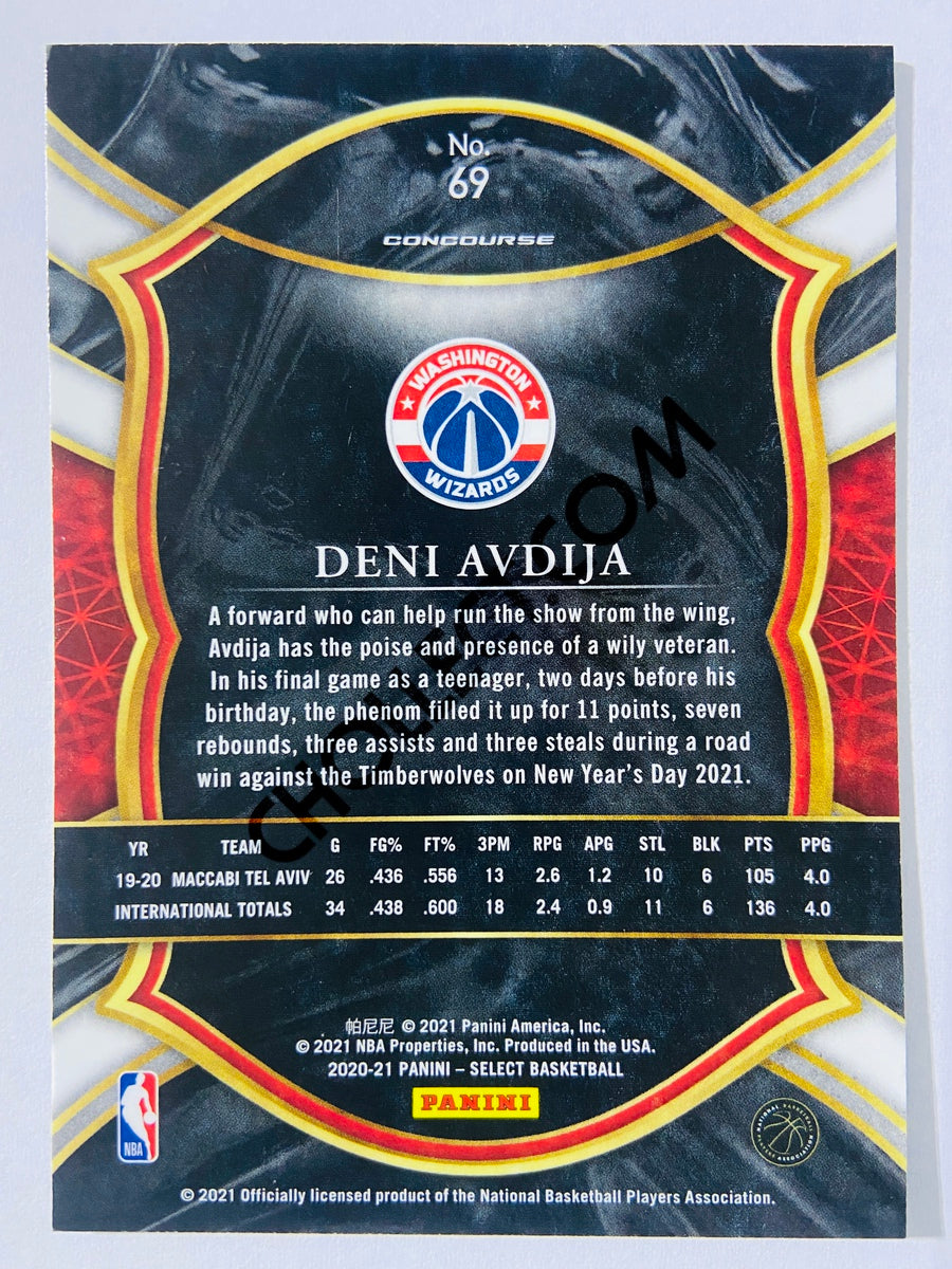 Deni Avdija - Washington Wizards 2020-21 Panini Select Concourse Blue Retail RC Rookie #69