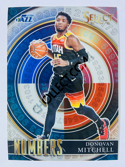Donovan Mitchell - Utah Jazz 2020-21 Panini Select Numbers Insert #9