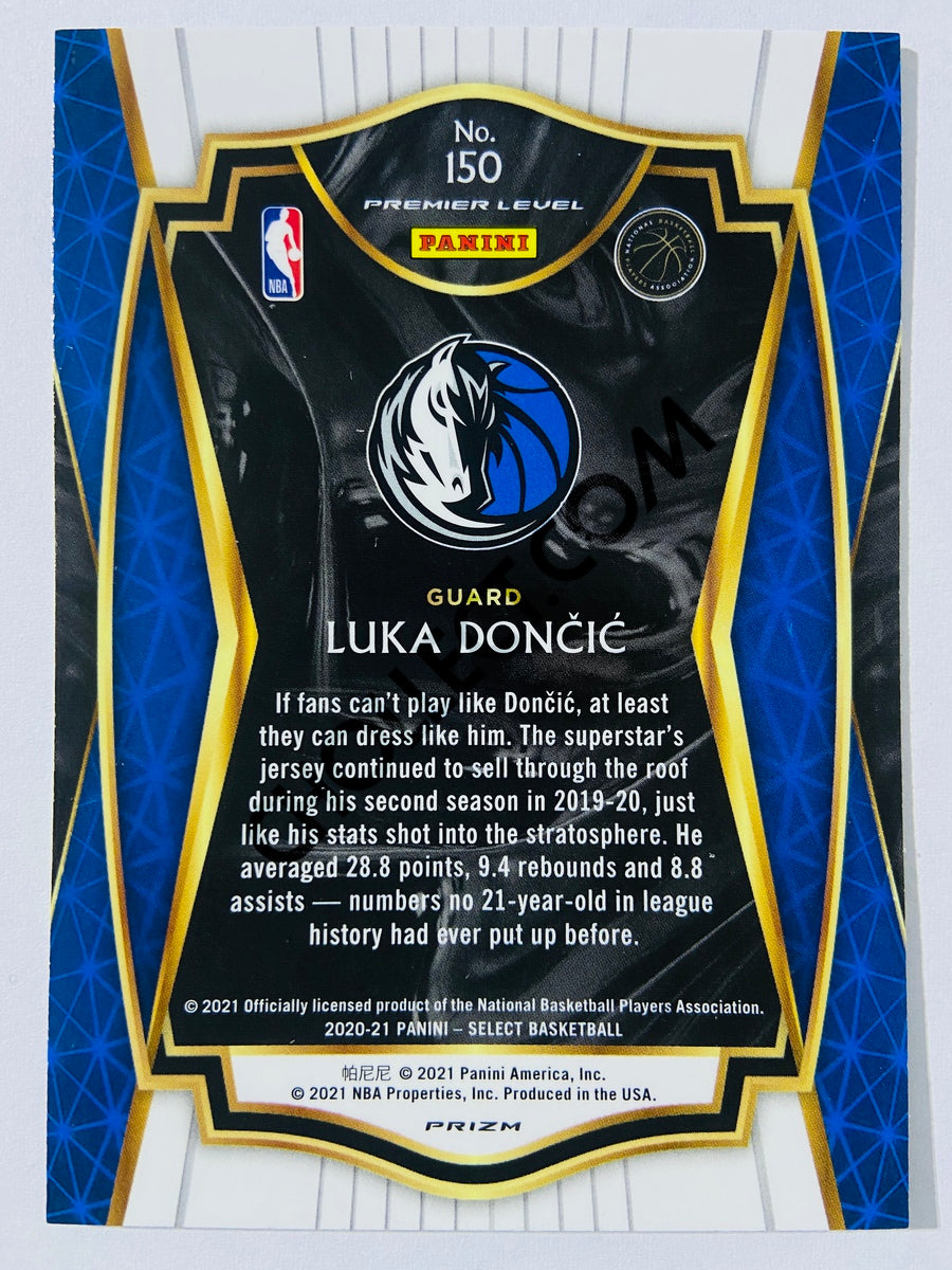 Luka Doncic - Dallas Mavericks 2020-21 Panini Select Premier Green White Purple Parallel #150