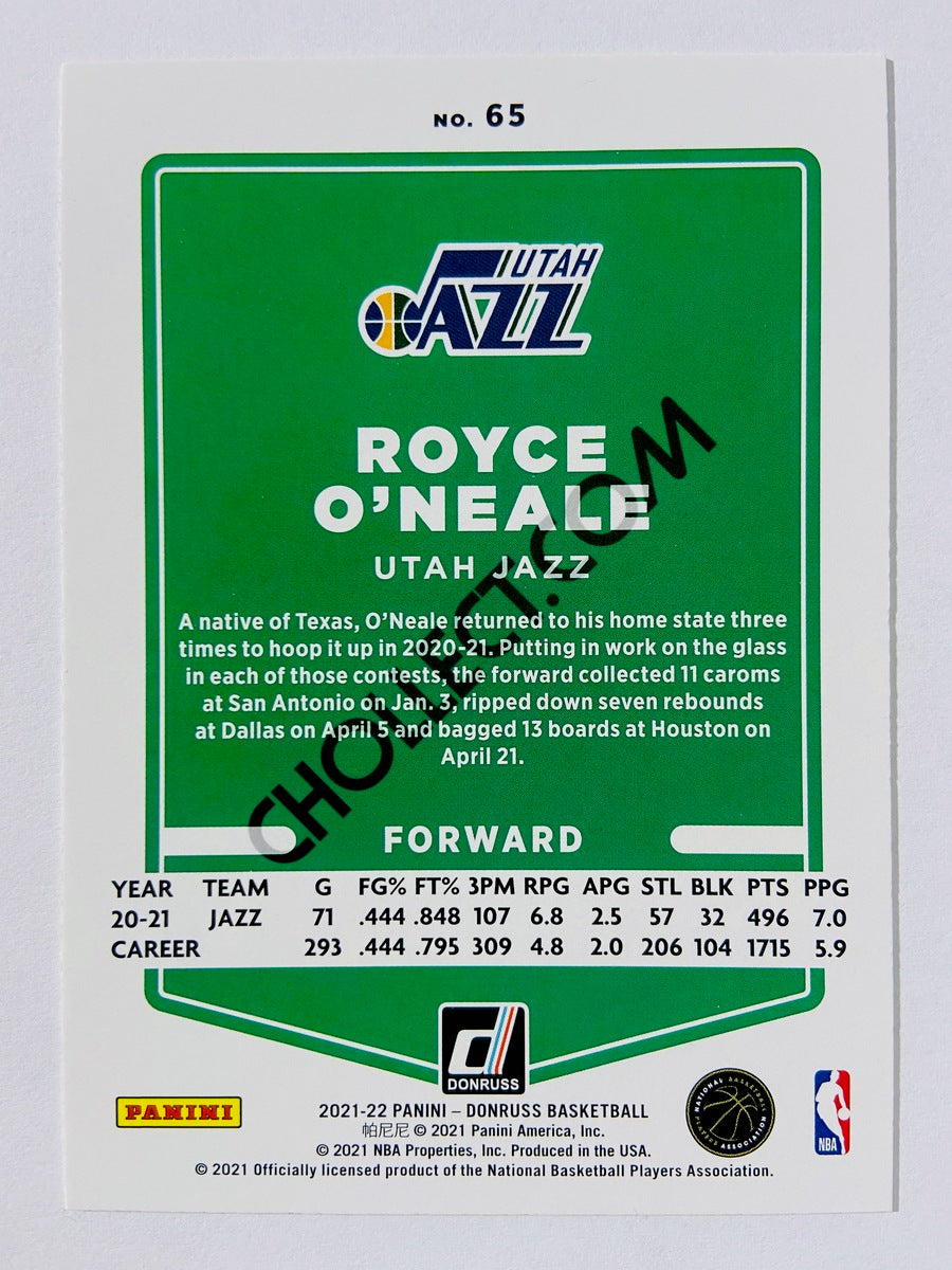 Royce O'Neale – Utah Jazz 2021-22 Panini Donruss #65