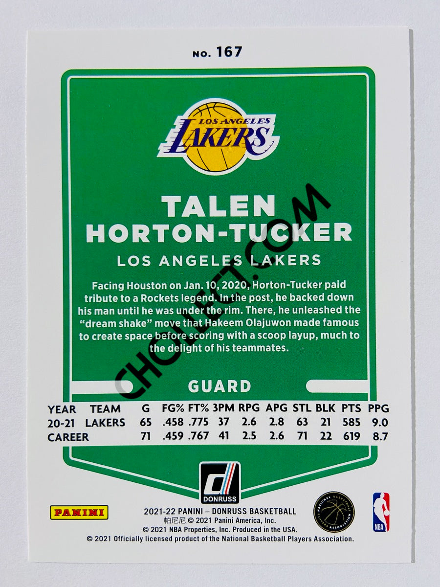 Talen Horton-Tucker – Los Angeles Lakers 2021-22 Panini Donruss #167