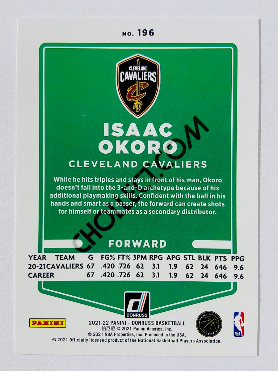 Isaac Okoro – Cleveland Cavaliers 2021-22 Panini Donruss #196