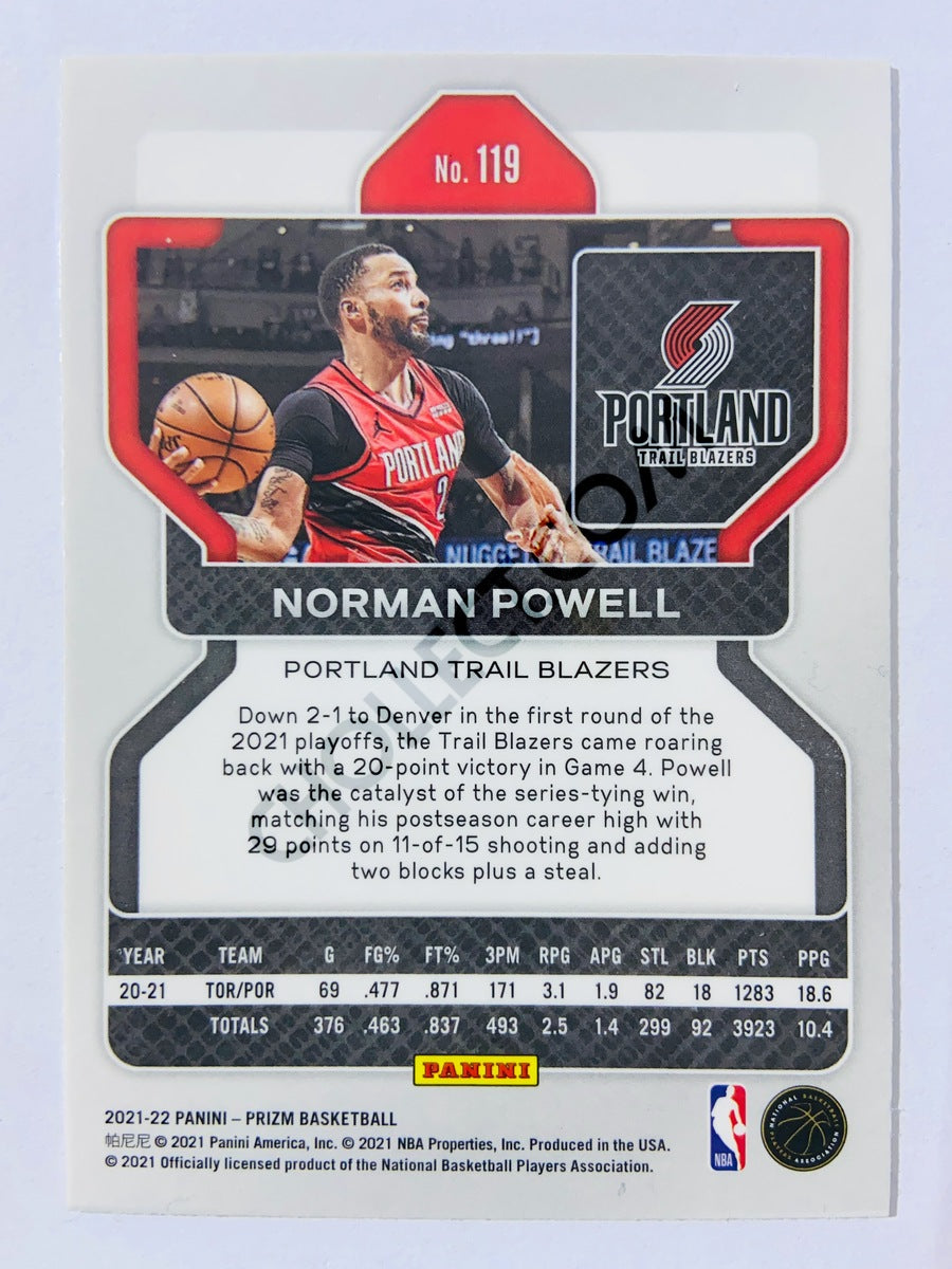 Norman Powell - Portland Trail Blazers 2021-22 Panini Prizm #119