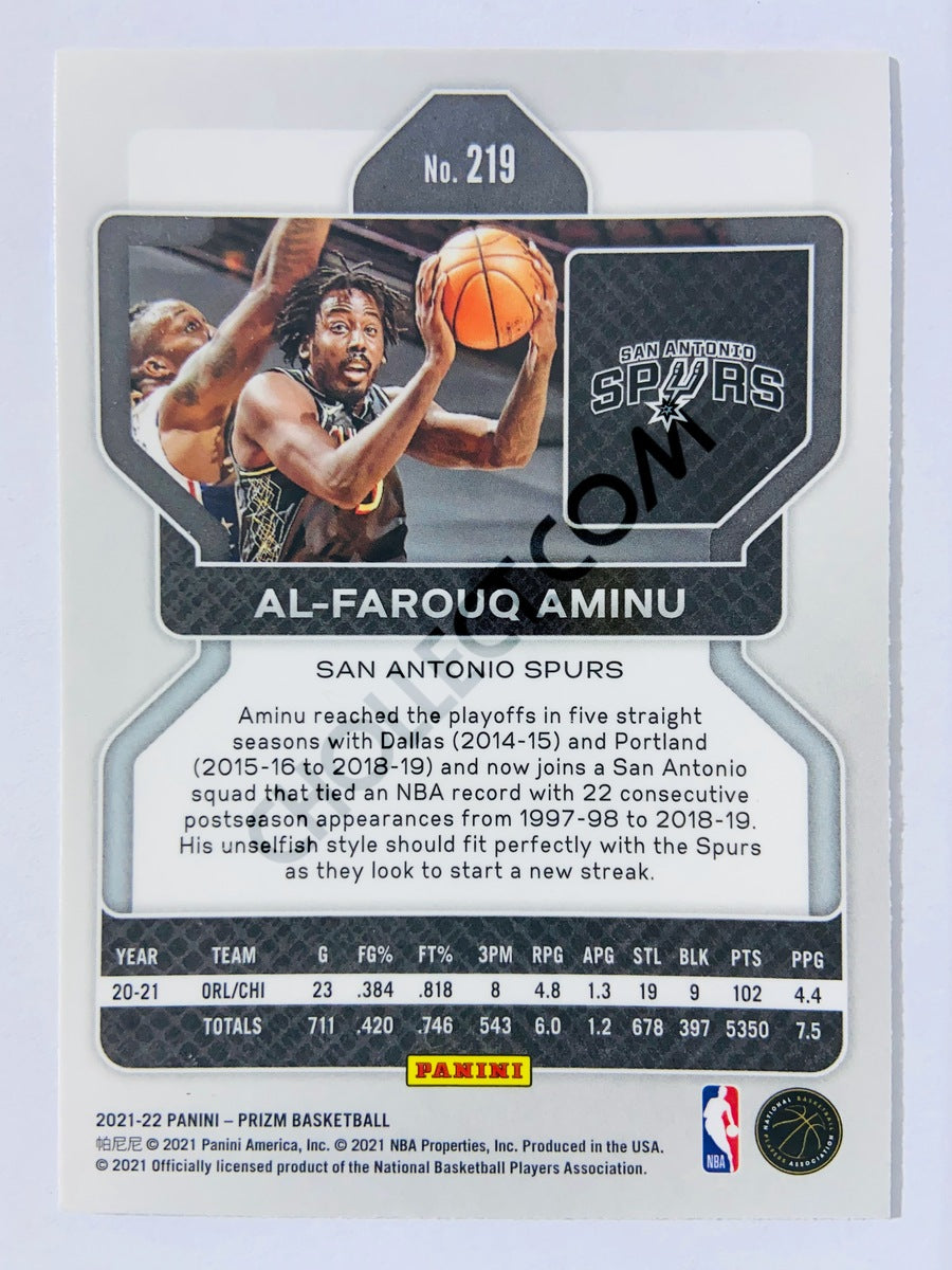 Al-Farouq Aminu - San Antonio Spurs 2021-22 Panini Prizm #219