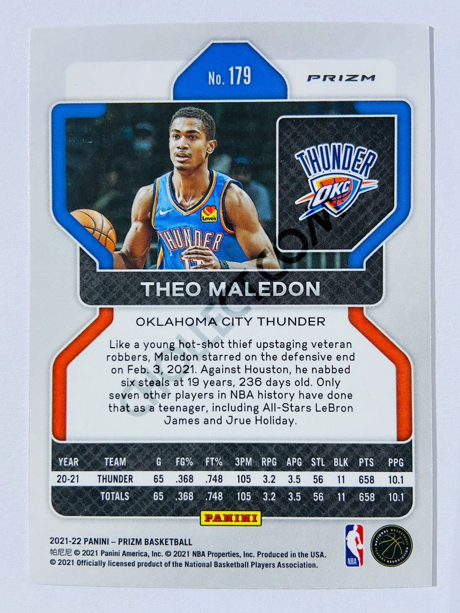 Theo Maledon - Oklahoma City Thunder 2021-22 Panini Prizm Ice Parallel #179