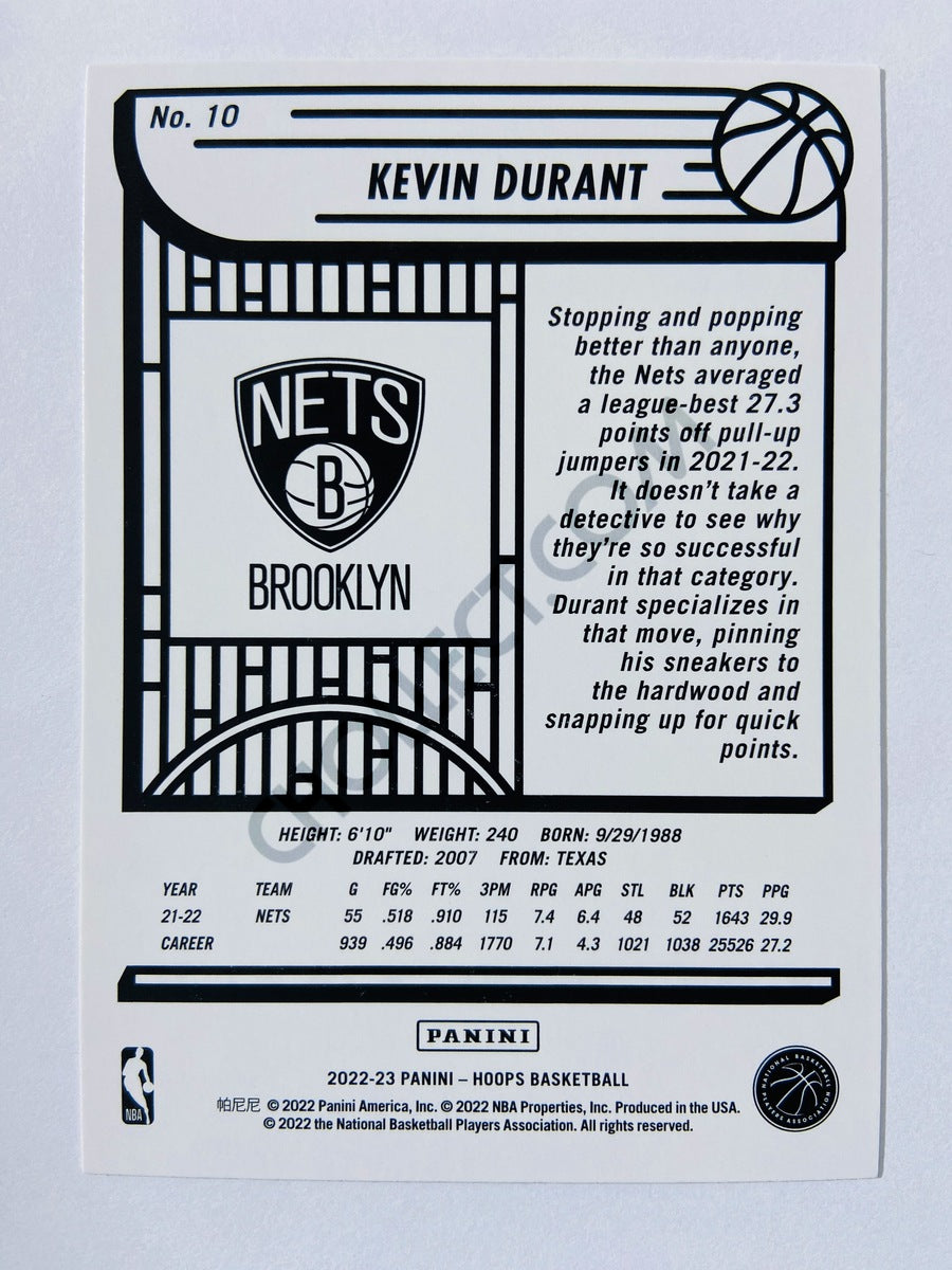 Kevin Durant - Brooklyn Nets 2022-23 Panini Hoops #10