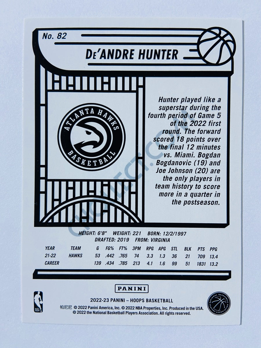 De'Andre Hunter - Atlanta Hawks 2022-23 Panini Hoops #82