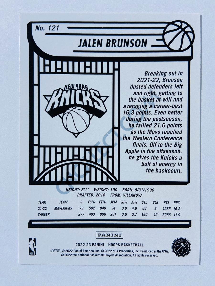 Jalen Brunson - New York Knicks 2022-23 Panini Hoops #121