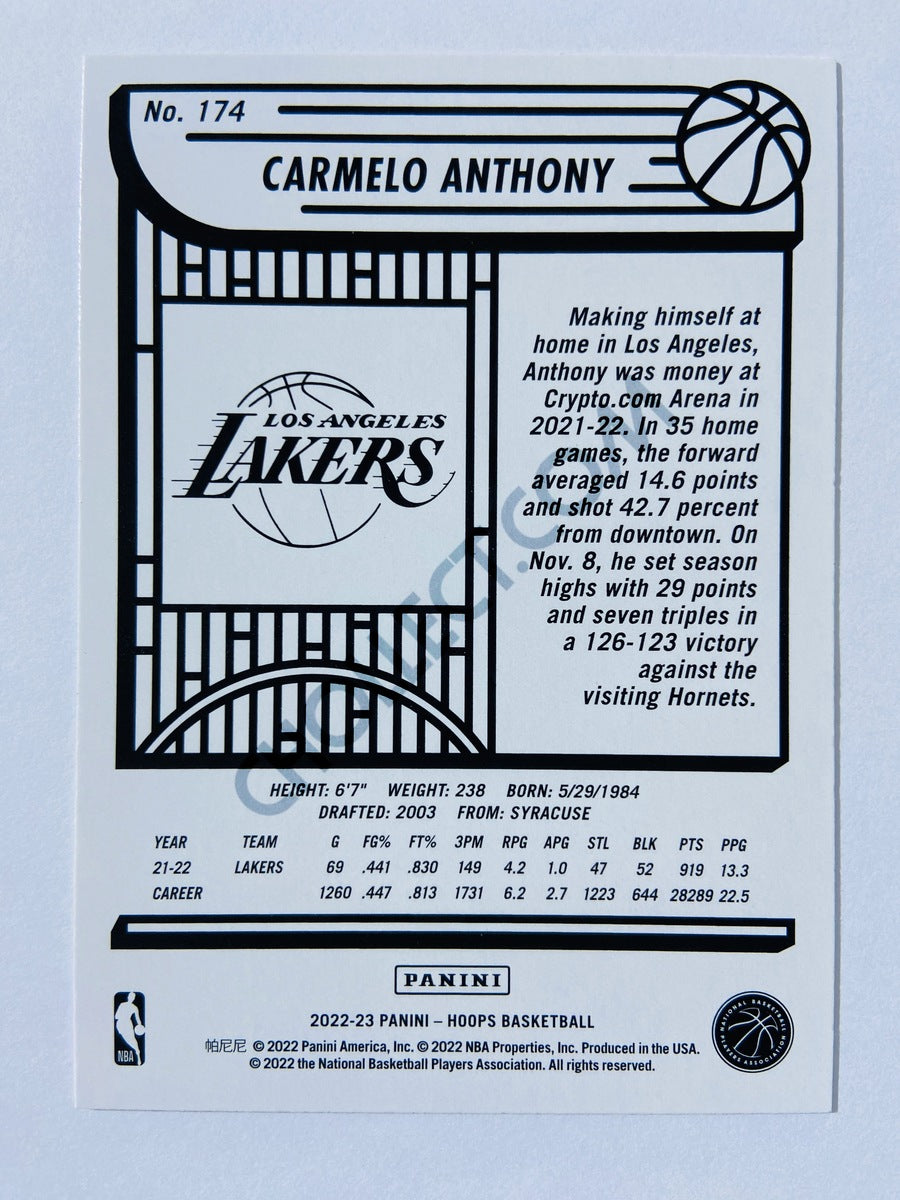 Carmelo Anthony - Los Angeles Lakers 2022-23 Panini Hoops #174