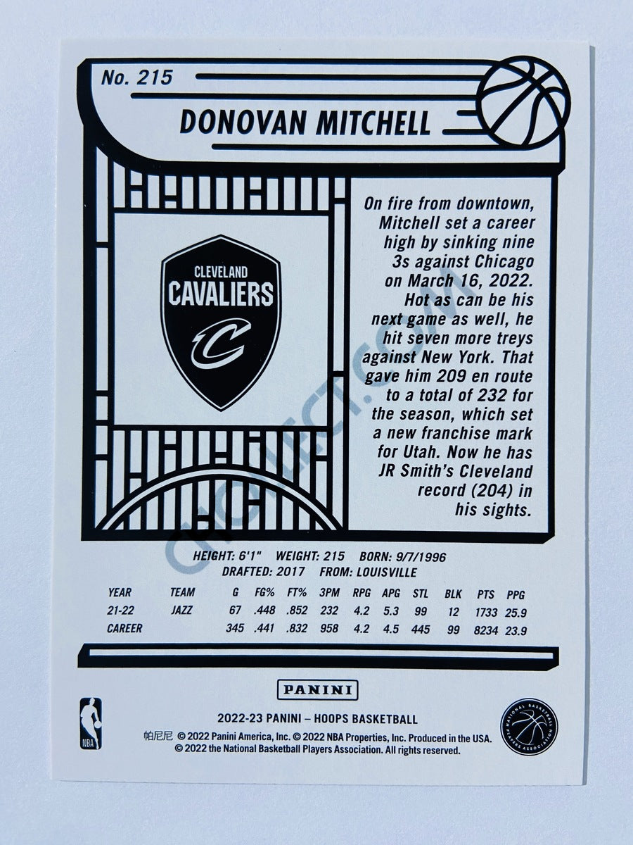 Donovan Mitchell - Cleveland Cavaliers 2022-23 Panini Hoops #215