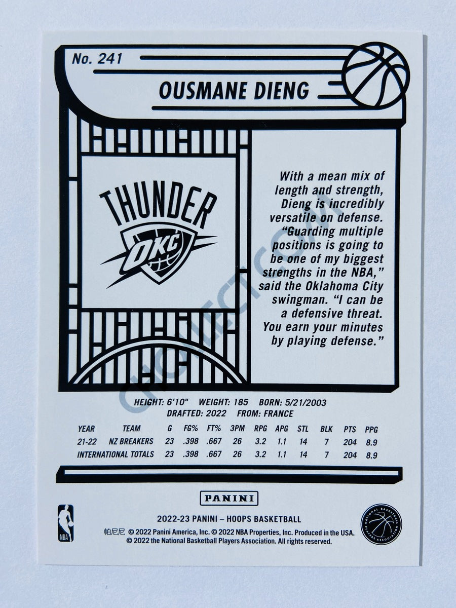 Ousmane Dieng - Oklahoma City Thunder 2022-23 Panini Hoops RC Rookie #241