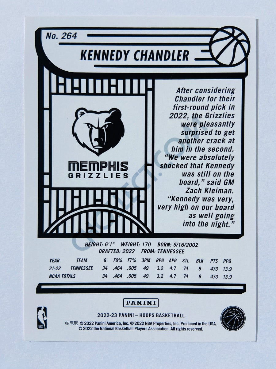 Kennedy Chandler - Memphis Grizzlies 2022-23 Panini Hoops RC Rookie #264