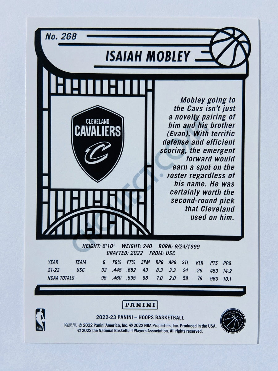 Isaiah Mobley - Cleveland Cavaliers 2022-23 Panini Hoops RC Rookie #268