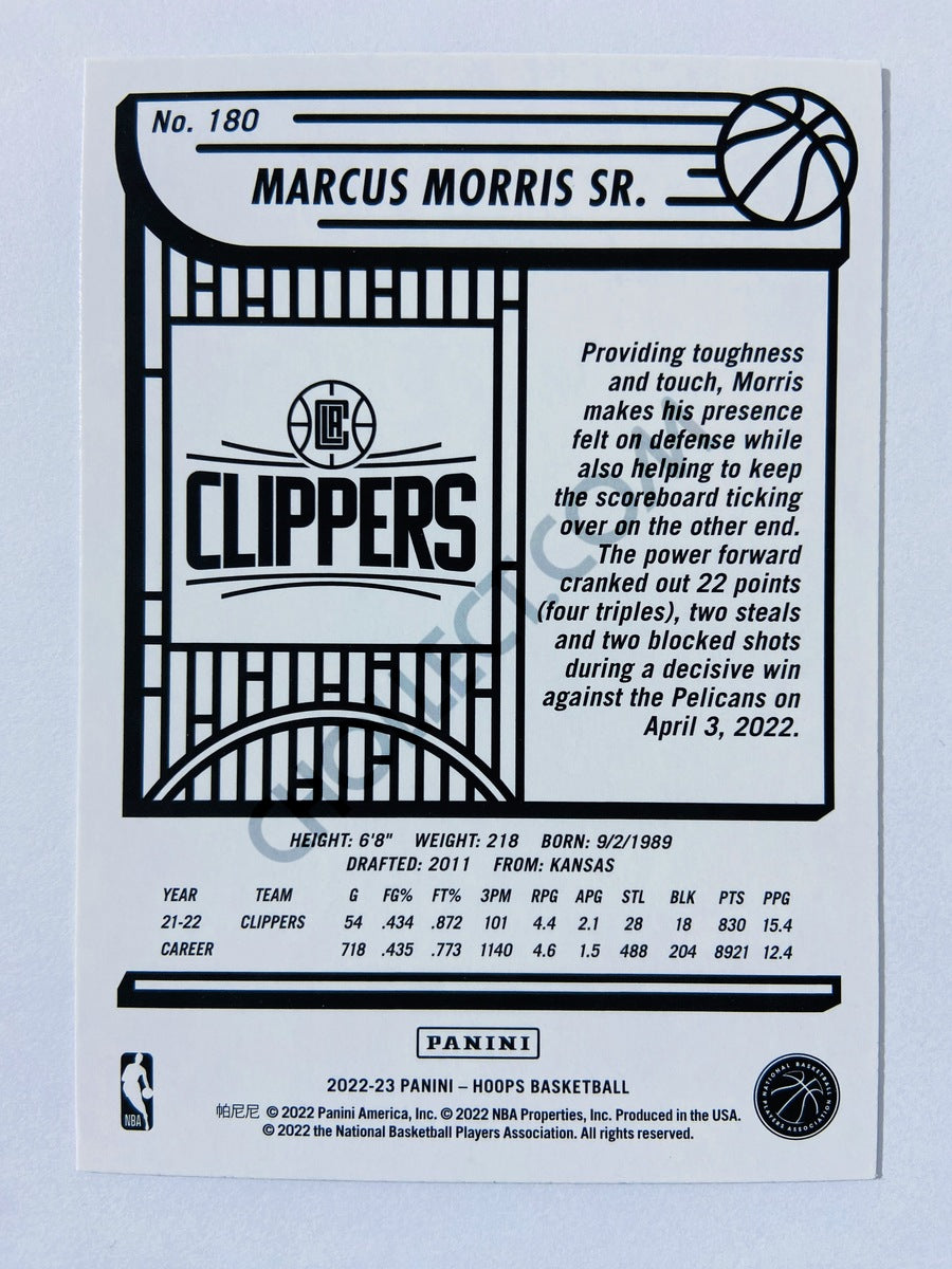 Marcus Morris Sr. - Los Angeles Clippers 2022-23 Panini Hoops Blue Parallel #180