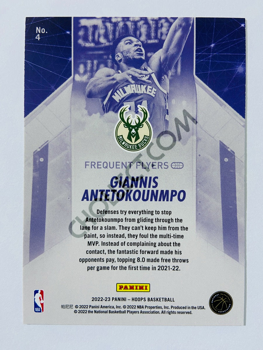 Giannis Antetokounmpo - Milwaukee Bucks 2022-23 Panini Hoops Frequent Flyers Insert #4