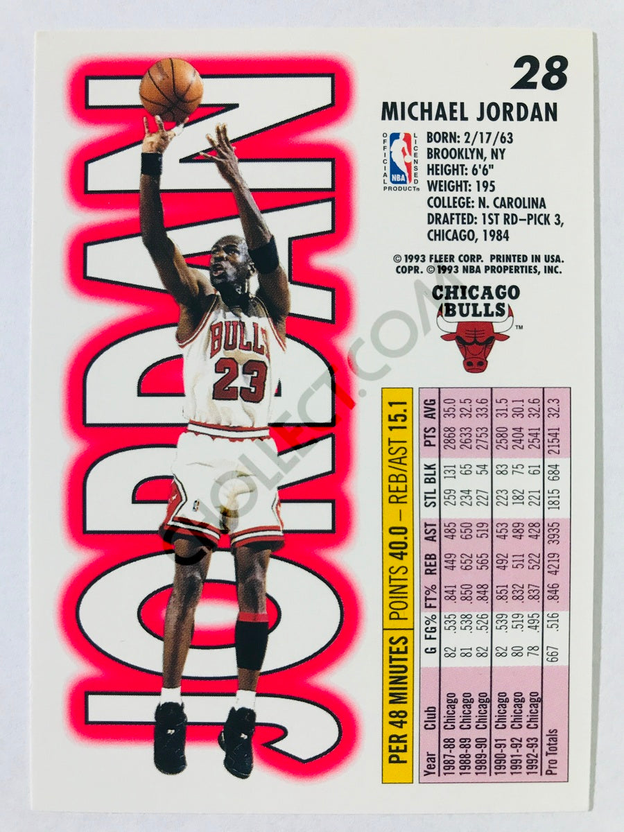 Michael Jordan - Chicago Bulls 1993-94 Fleer #28