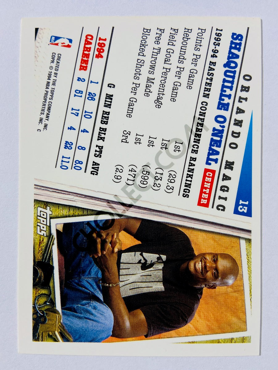 Shaquille O'Neal – Orlando Magic 1993-94 Topps NBA All Star Easten Conference #13