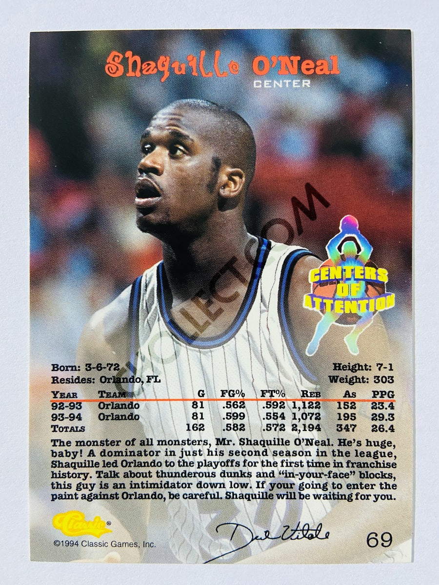 Shaquille O'Neal - Orlando Magic 1994 Classic Games Center of Attention #69