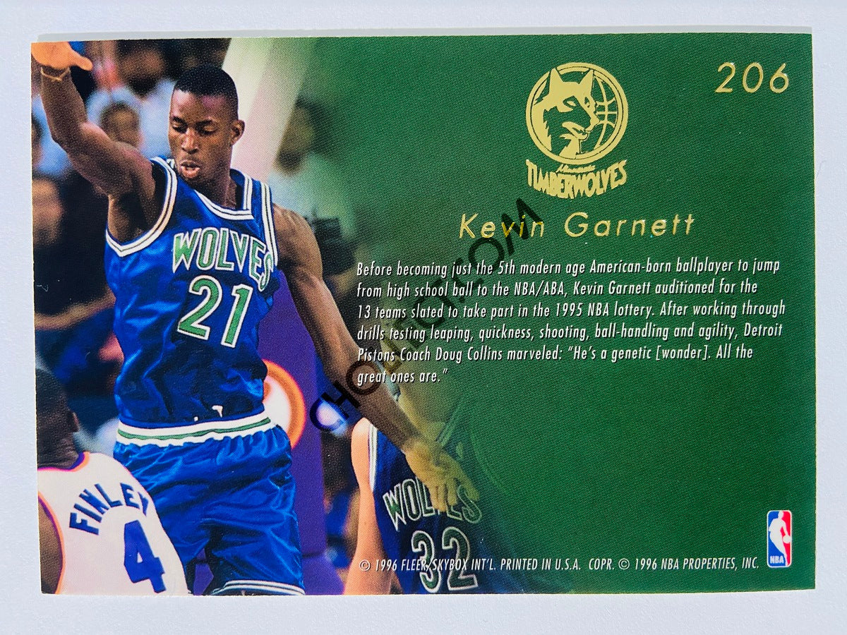 Kevin Garnett - Minnesota Timberwolves 1995 Fleer Flair Rookie Card #206