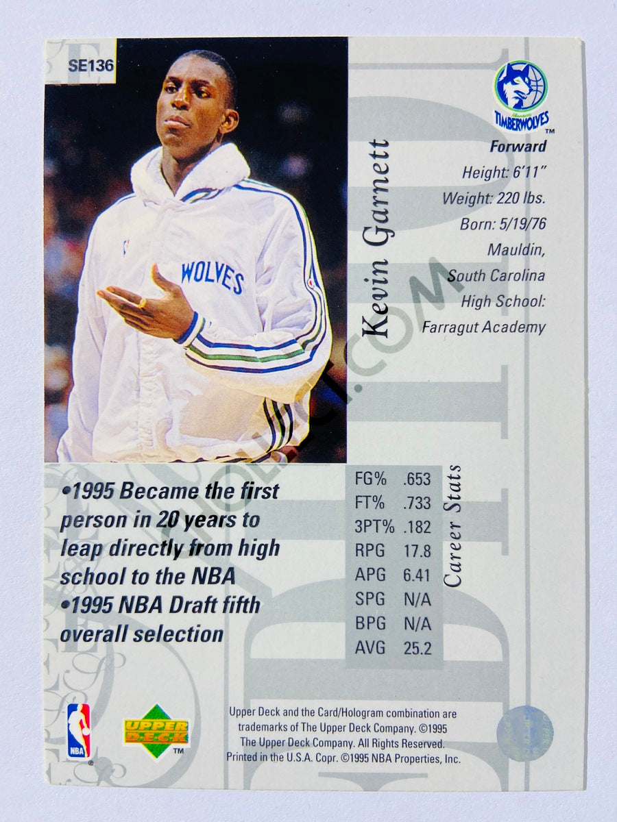Kevin Garnett - Minnesota Timberwolves 1995 Upper Deck Special Edition Rookie Card #136