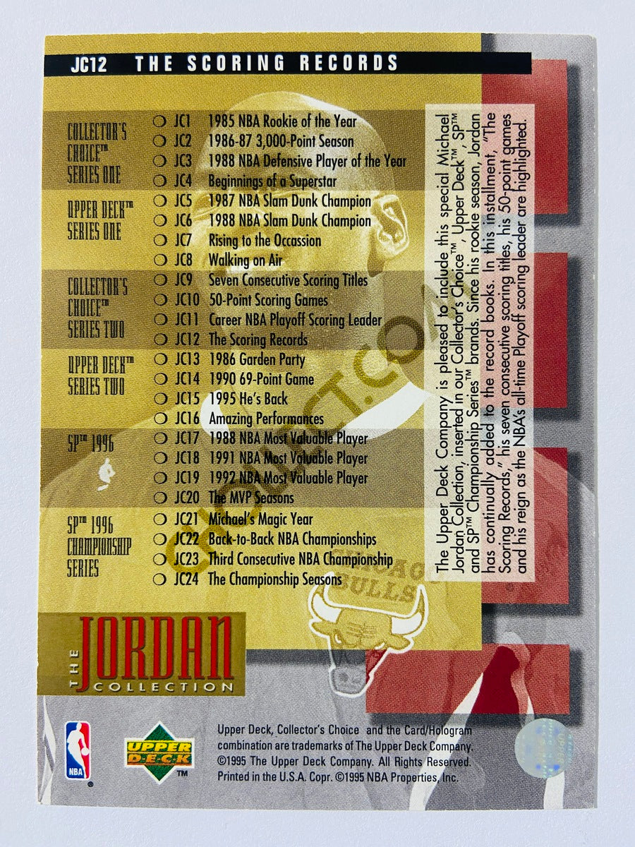 Michael Jordan - Chicago Bulls 1995 Upper Deck Collector's Choice The Jordan Collection #JC12