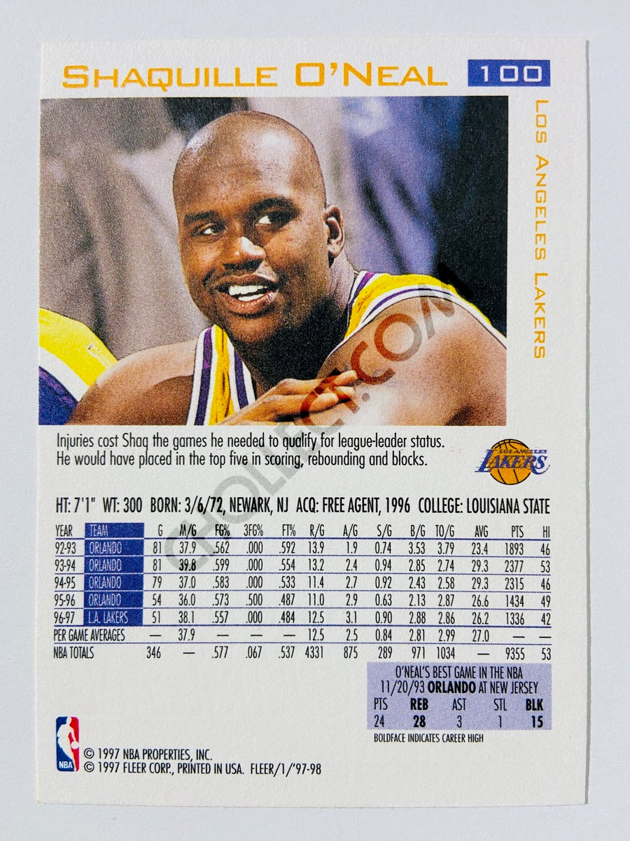 Shaquille O'Neal – Los Angeles Lakers 1996-97 Fleer 1997 All-Star Game #100