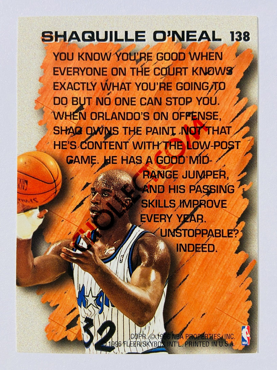 Shaquille O'Neal - Orlando Magic 1996 Fleer Hardwood Leader #138