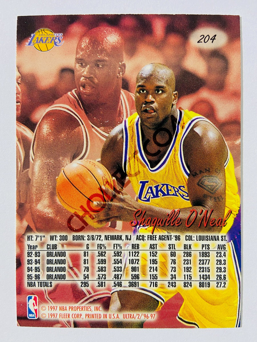Shaquille O'Neal - Los Angeles Lakers 1996 Fleer Ultra #204