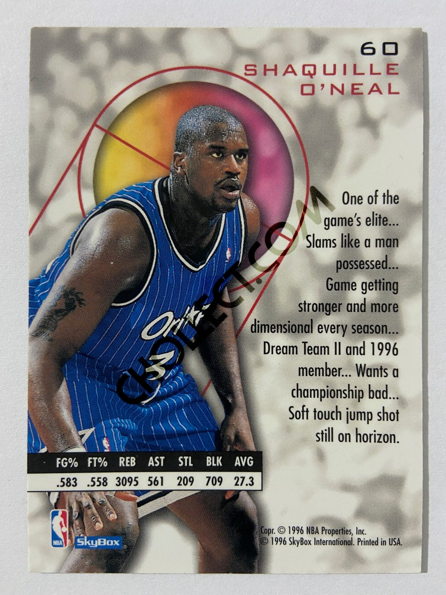Shaquille O'Neal – Orlando Magic 1996 Skybox E-XL Blue #60